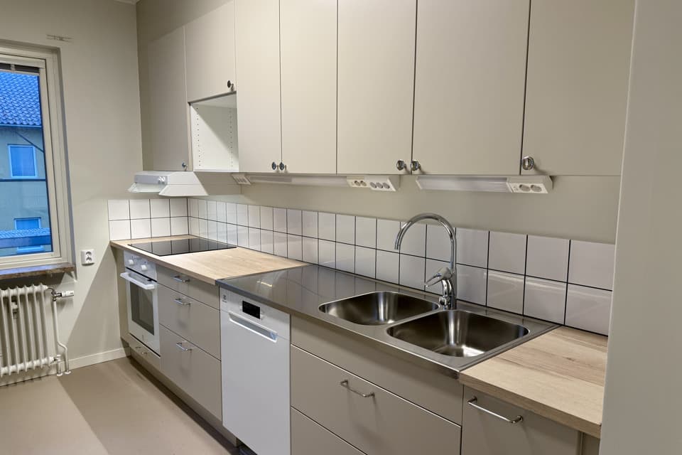 Nyrenoverat kök i kvarteret Castor.