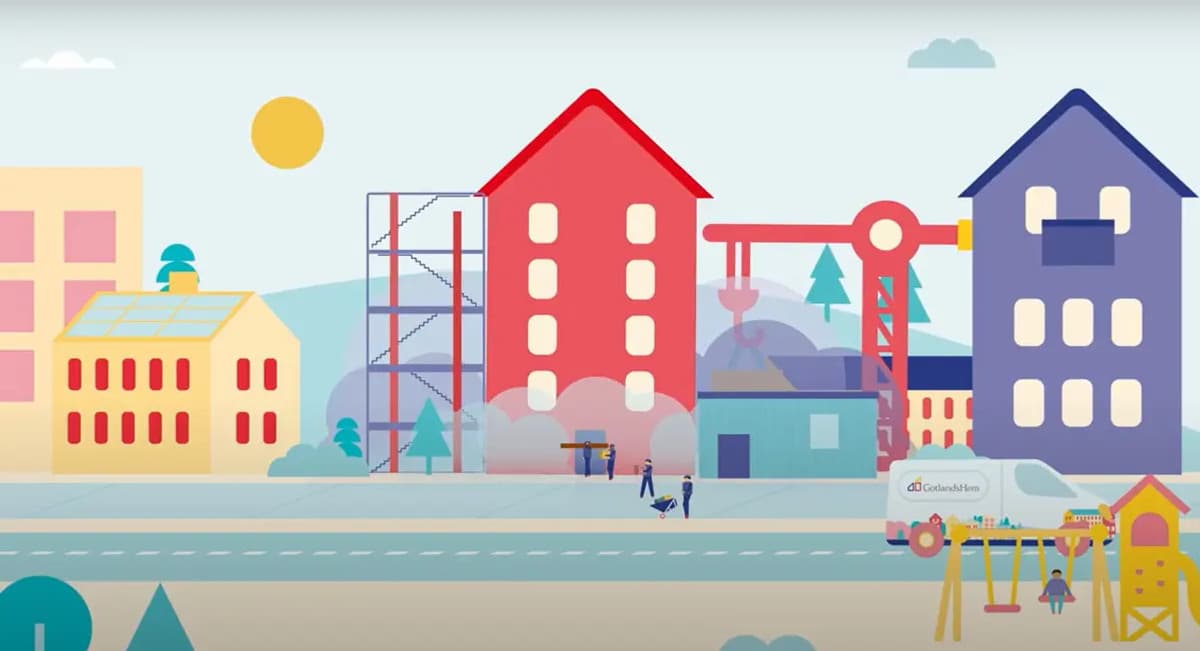 En illustration av renoveringar