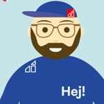 Illustration av Bosse, chattbot och chattruta. 