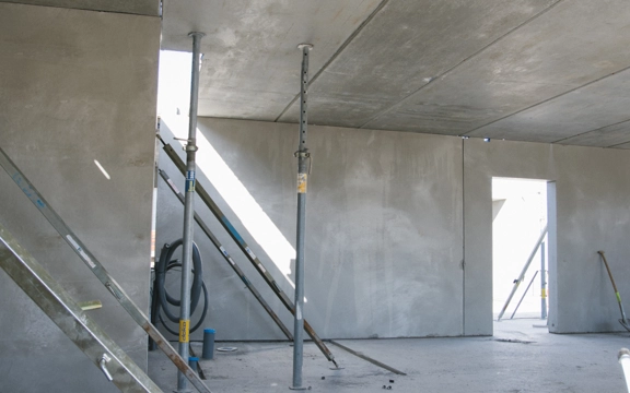 Byggplats vid nybyggnation av Signallottan 2. 